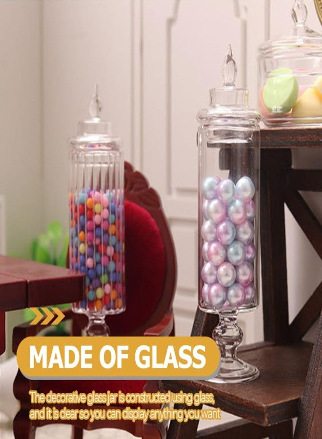 ULDIGI Candy Jar with Lid Transparent Glass Jar for Dollhouse Scale Accessories for Home Decoration and Miniature Display - Image 3